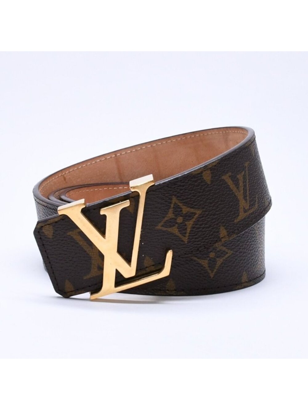 Louis Vuitton Sancouture Belt LV Monogram 38/95 Gold